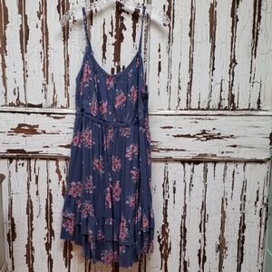Blue and flower dress